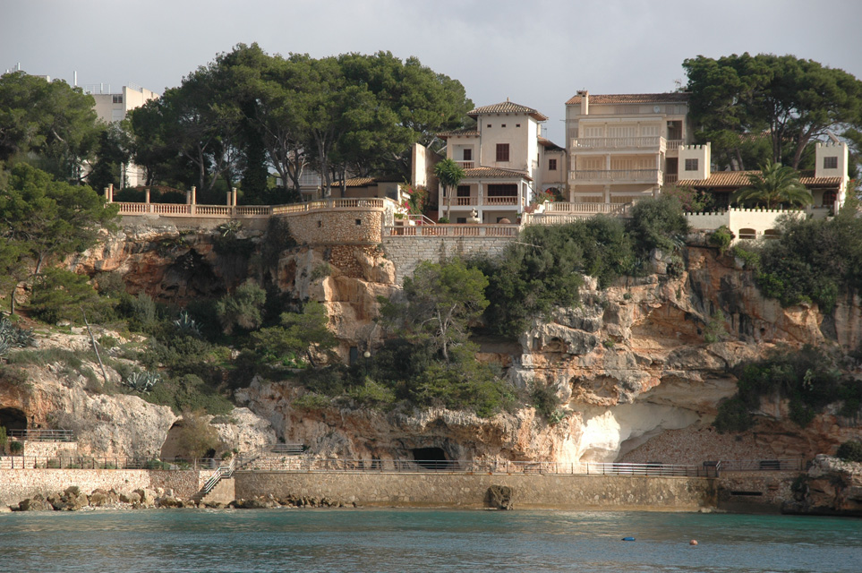 Porto Cristo, Mallorca, Spain / PMI Mallorca Porto Cristo houses on top of the cliffs with